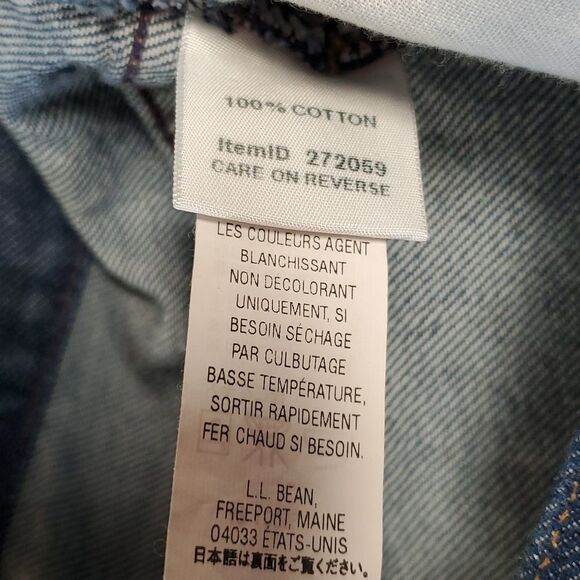 L.L. Bean Original Fit Straight Leg High Rise Jeans Dark Wash Women's Size 20P - Picture 7 of 13